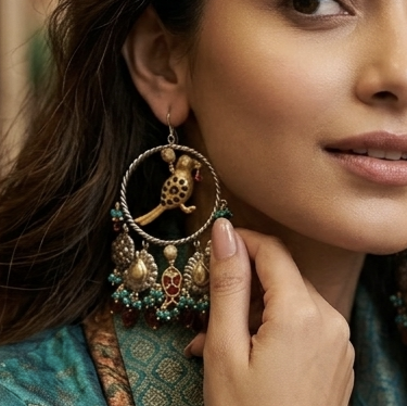 Dual- Tone Statement Chandbali